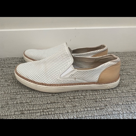 UGG Shoes - Ugh Adley Perforated Leather Slip-On Sneakers